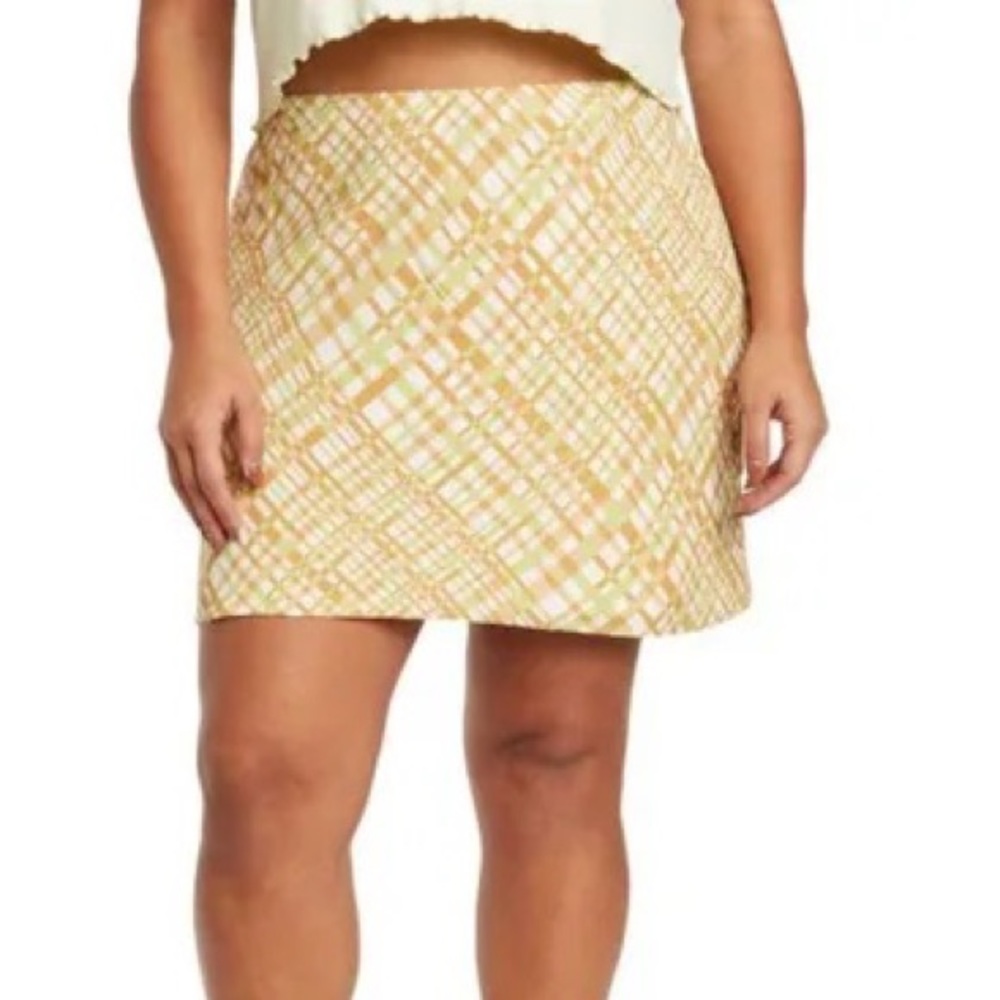 BP Plaid Miniskirt Plus Size NWT